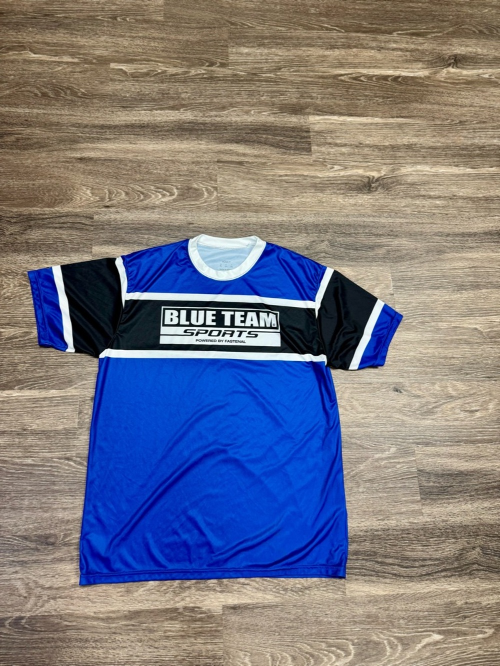 Blue Team Sports Jersey XL Blue Black Athletic Tee Colorblock